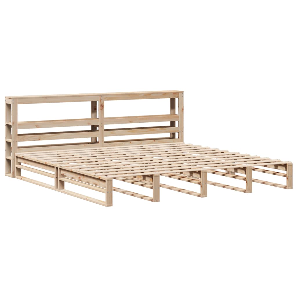 Cadre de lit sans matelas 200x200 cm bois massif de pin - XIOS