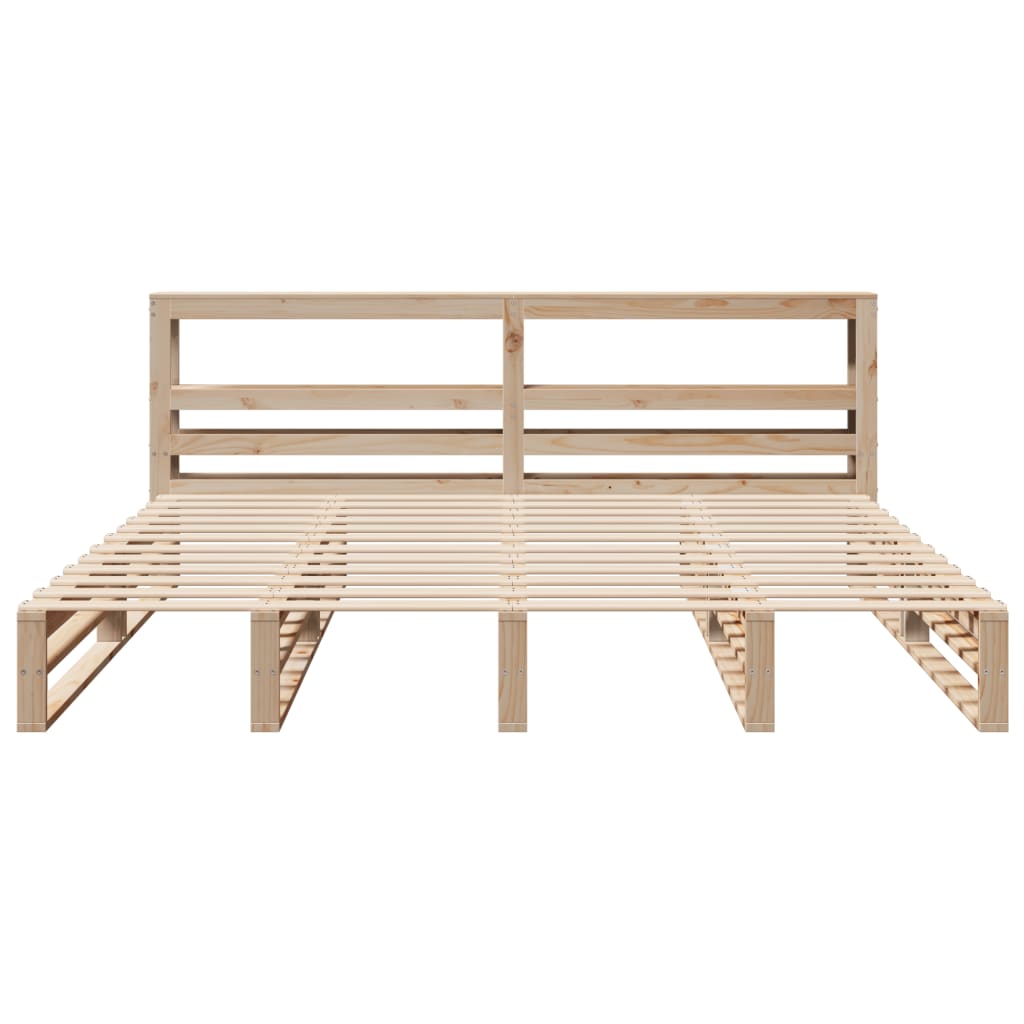 Cadre de lit sans matelas 200x200 cm bois massif de pin - XIOS