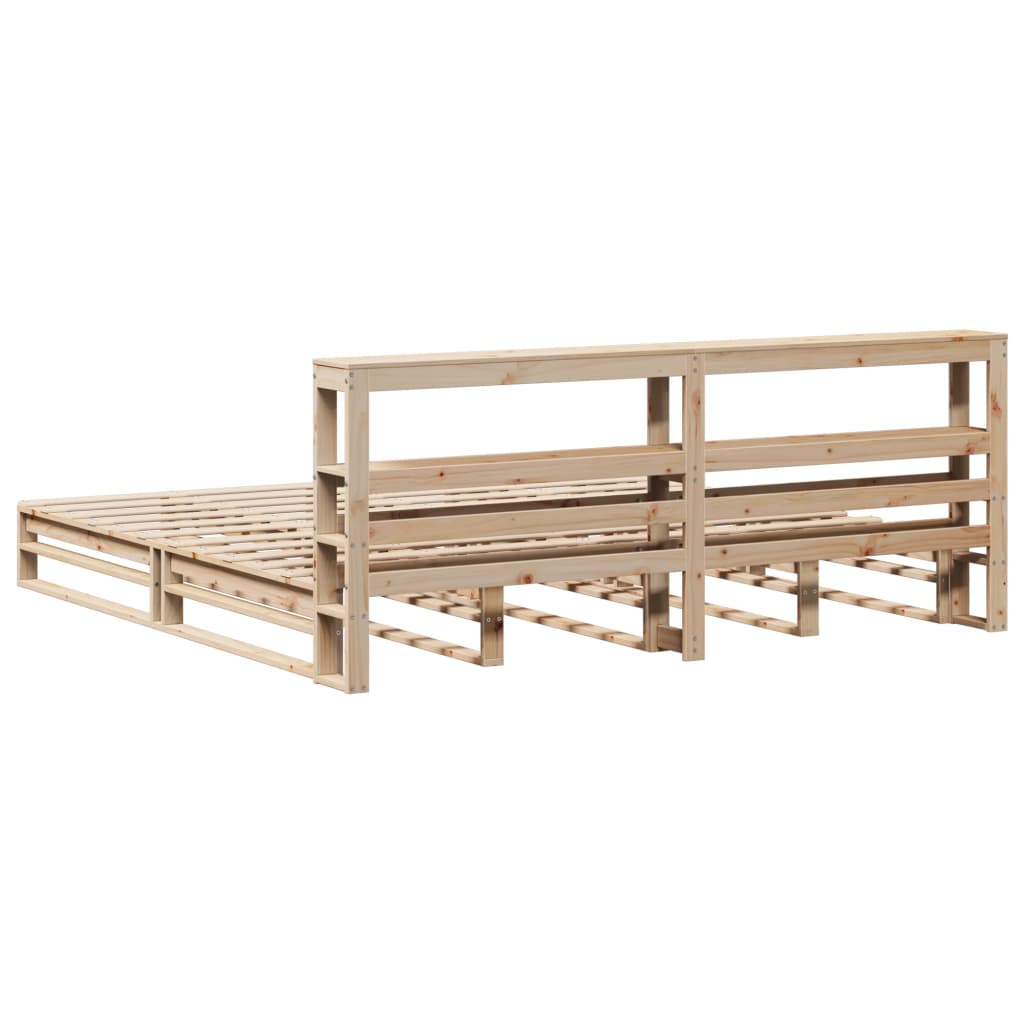 Cadre de lit sans matelas 200x200 cm bois massif de pin - XIOS