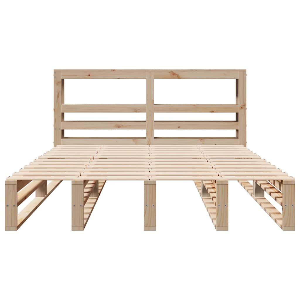 Cadre de lit sans matelas 120x190 cm bois de pin massif - XIOS