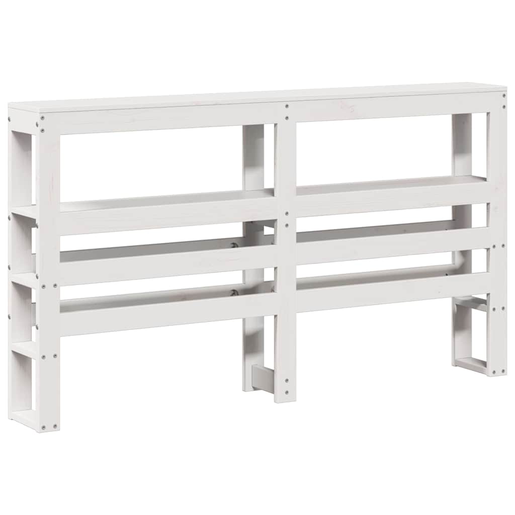 Cadre de lit sans matelas blanc 120x190 cm bois de pin massif - XIOS
