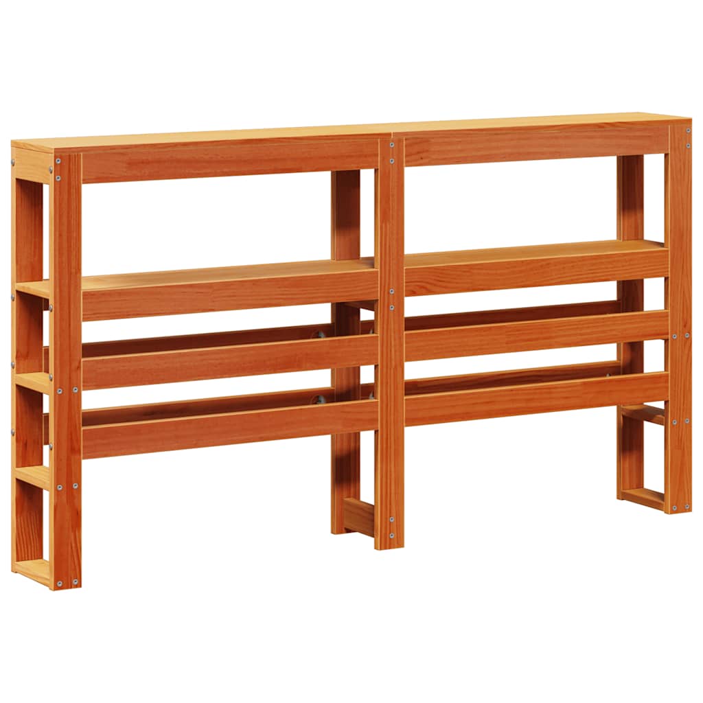Cadre de lit sans matelas cire marron 140x190cm bois pin massif - XIOS