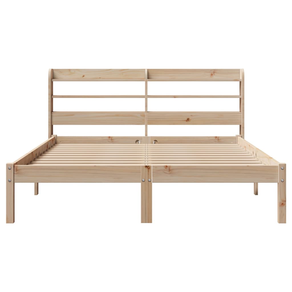 Cadre de lit sans matelas 160x200 cm bois massif de pin - XIOS