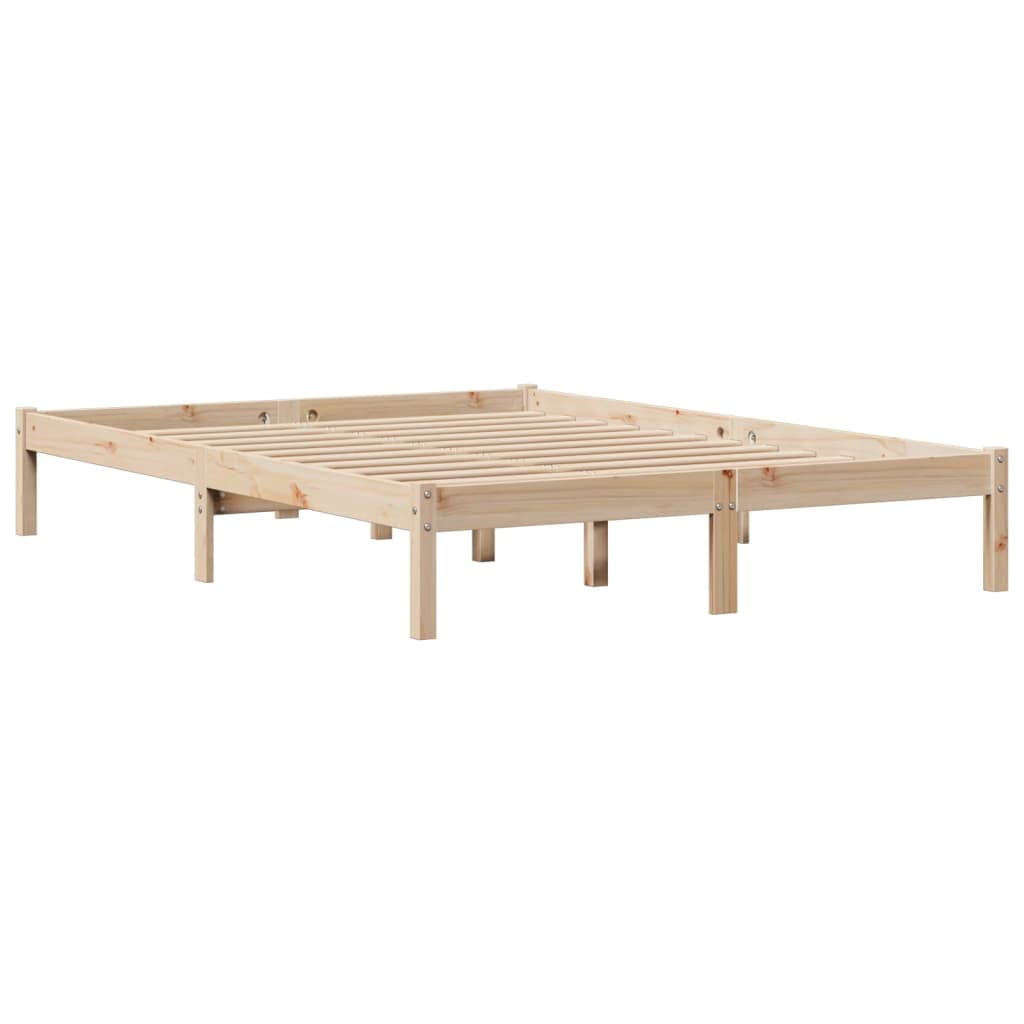 Cadre de lit sans matelas 160x200 cm bois massif de pin - XIOS
