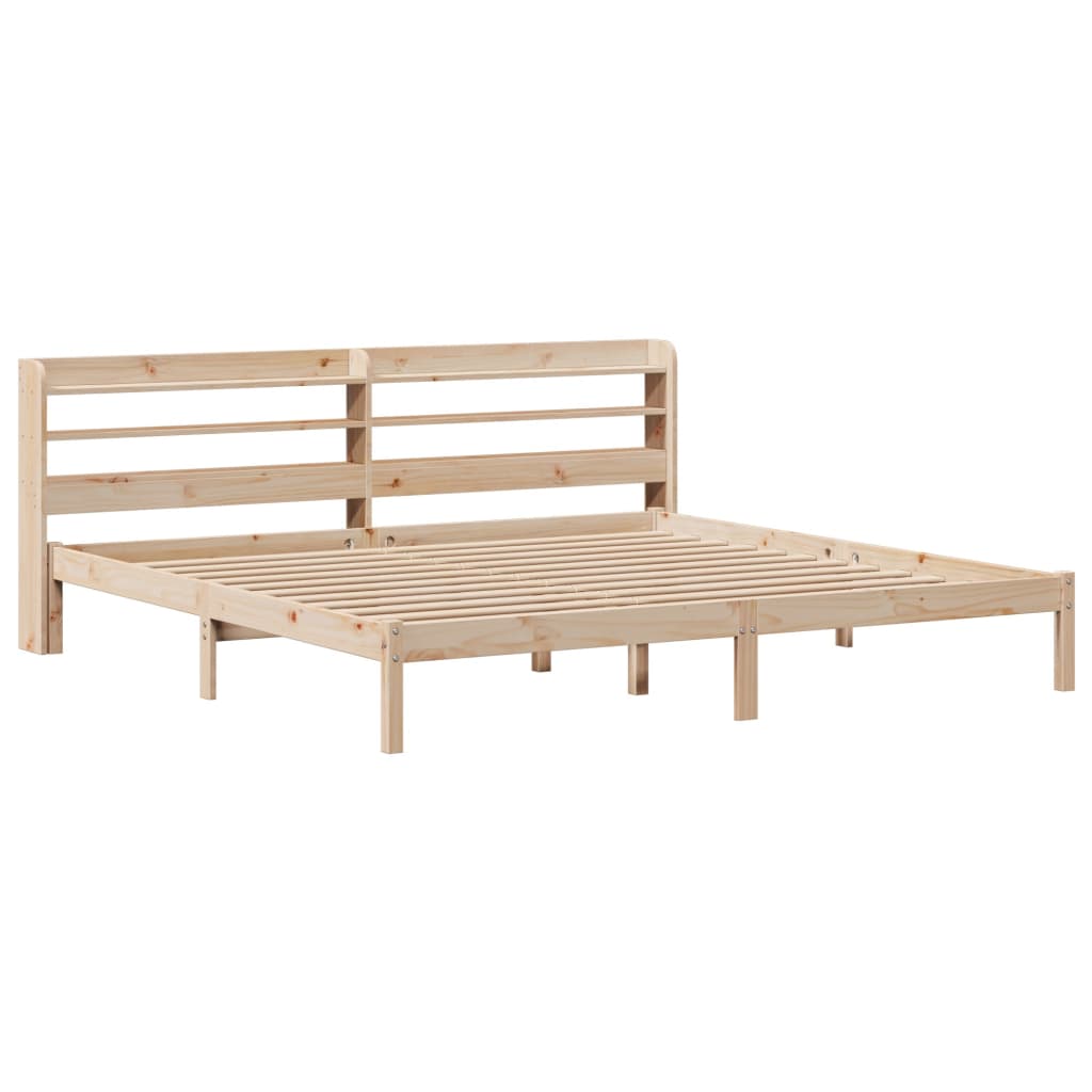 Cadre de lit sans matelas 200x200 cm bois massif de pin - XIOS
