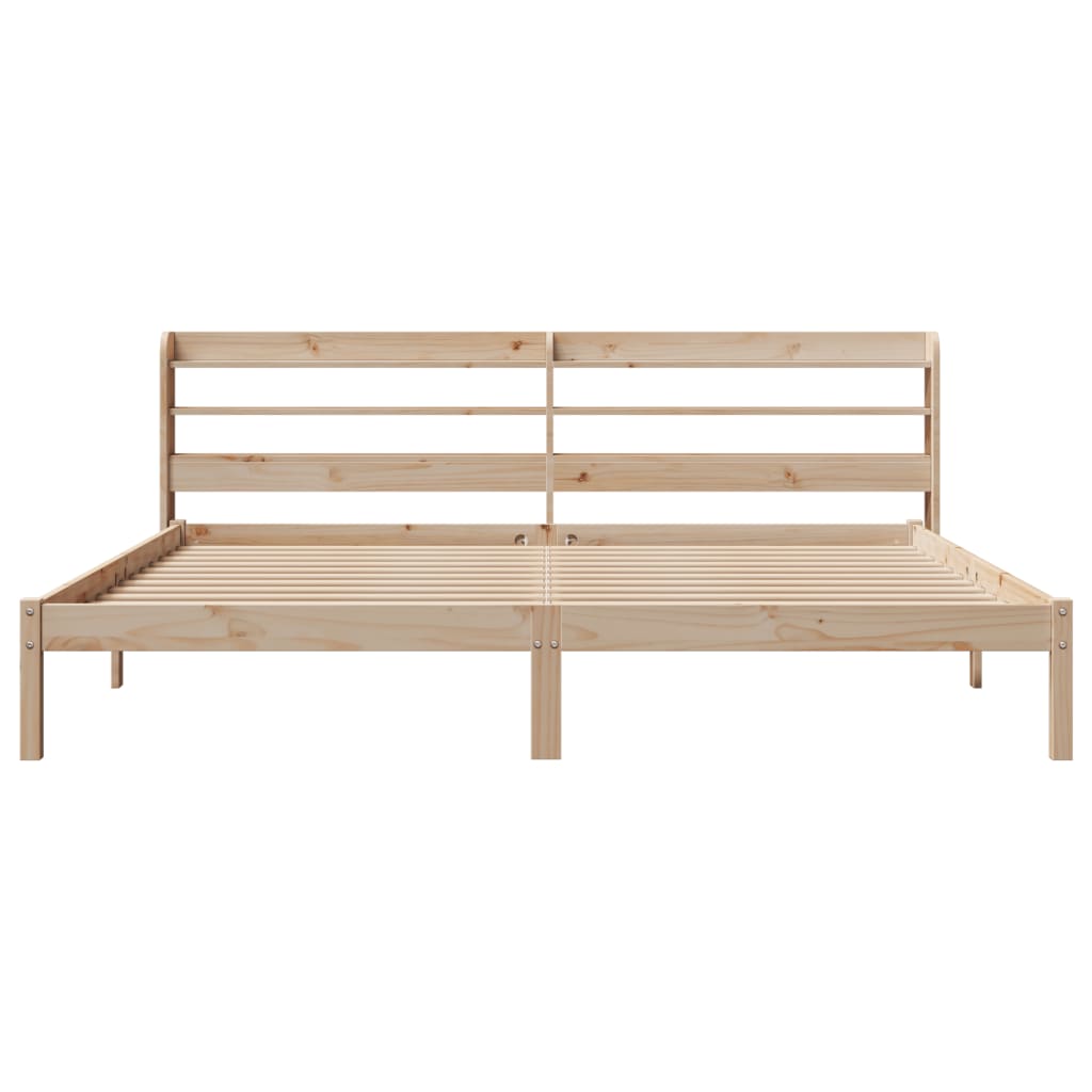 Cadre de lit sans matelas 200x200 cm bois massif de pin - XIOS