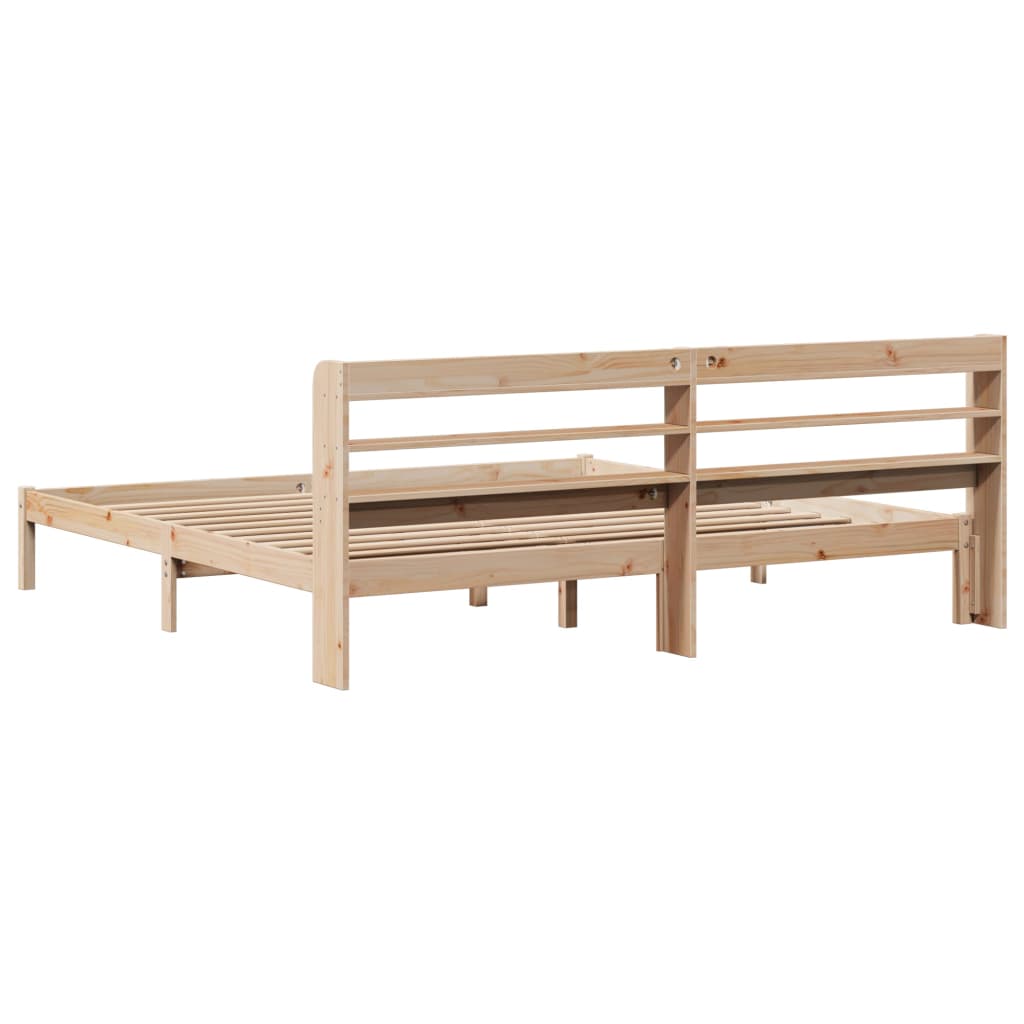 Cadre de lit sans matelas 200x200 cm bois massif de pin - XIOS