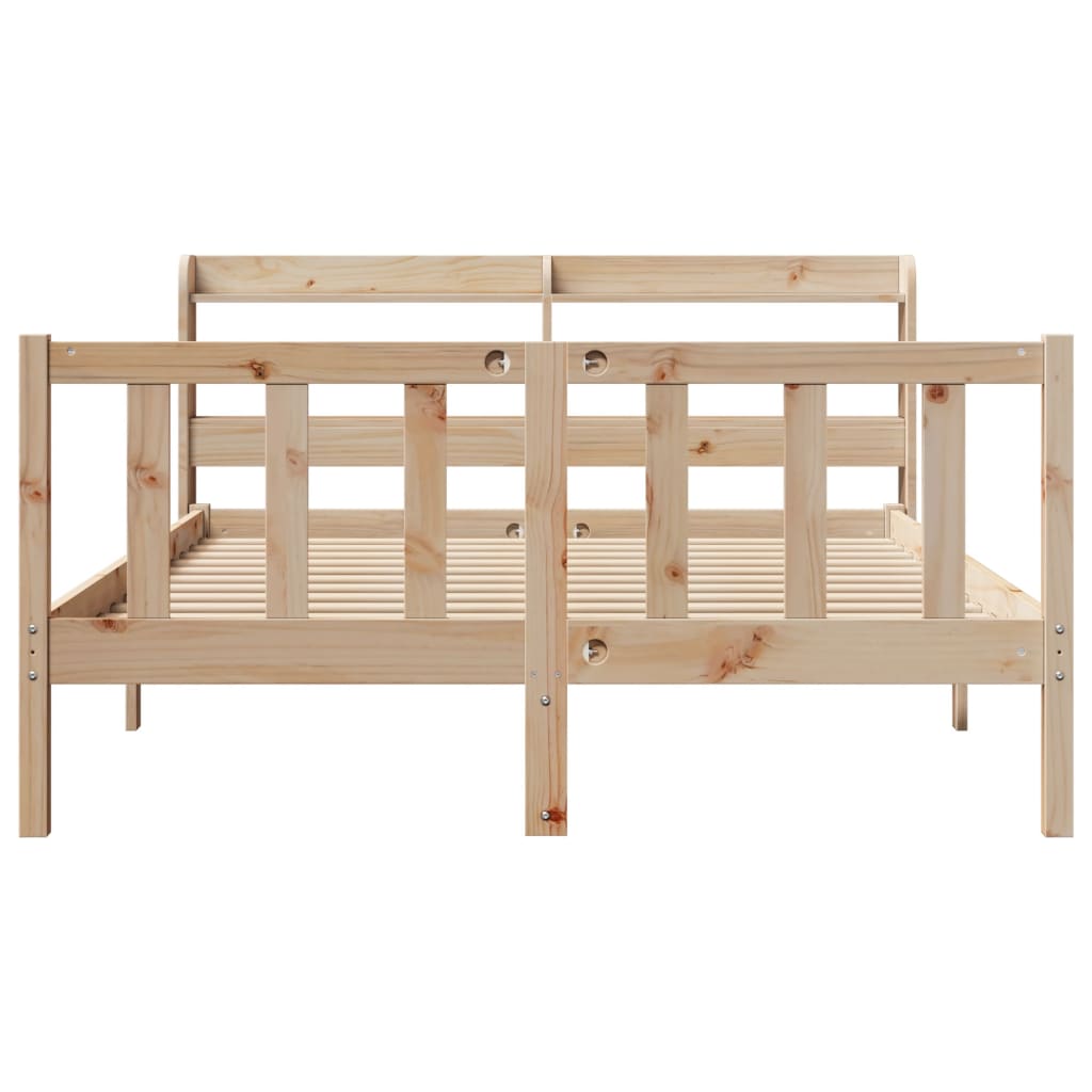 Cadre de lit sans matelas 120x190 cm bois de pin massif - XIOS