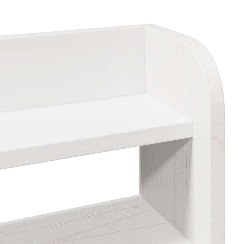 Cadre de lit sans matelas blanc 140x190 cm bois de pin massif - XIOS