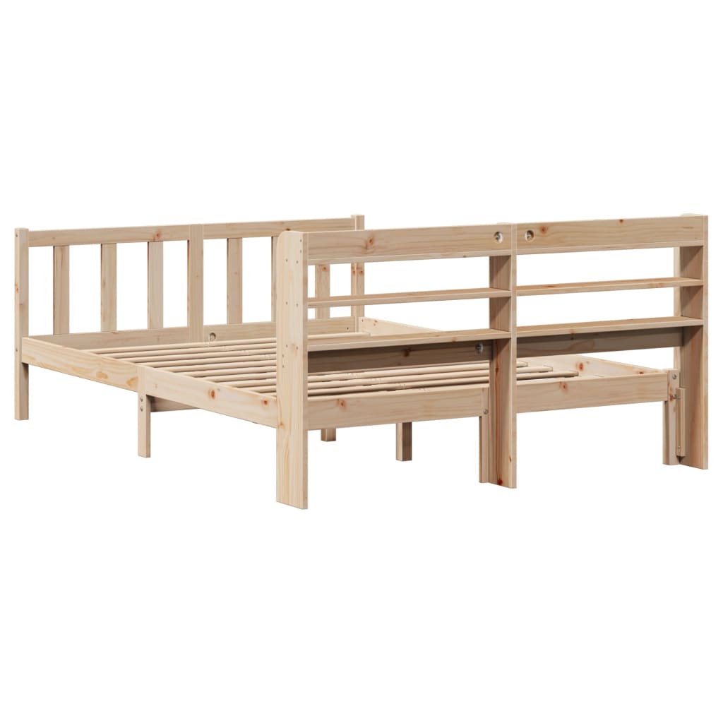 Cadre de lit sans matelas 160x200 cm bois massif de pin - XIOS