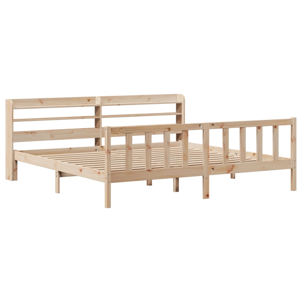 Cadre de lit sans matelas 200x200 cm bois massif de pin - XIOS