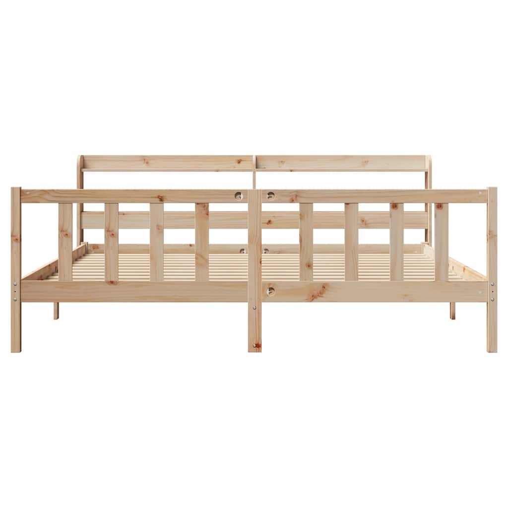 Cadre de lit sans matelas 200x200 cm bois massif de pin - XIOS