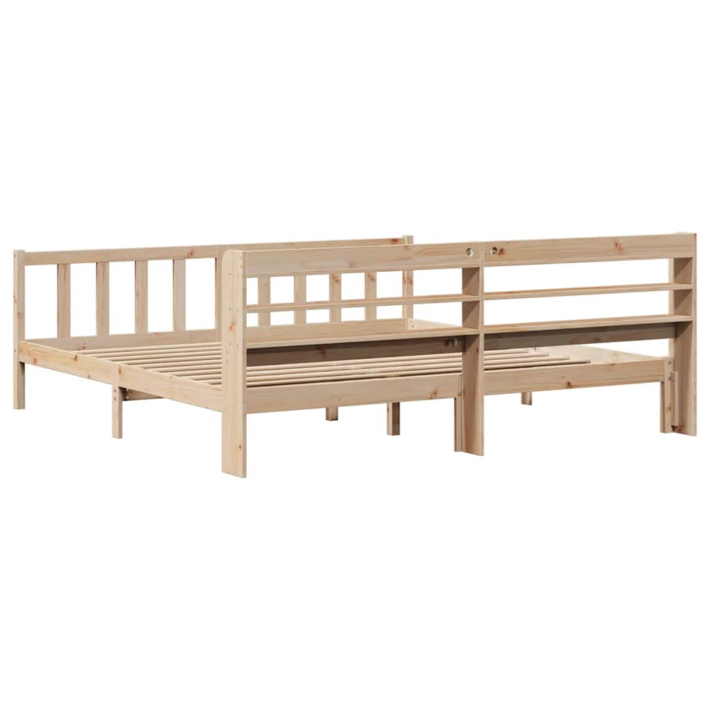 Cadre de lit sans matelas 200x200 cm bois massif de pin - XIOS