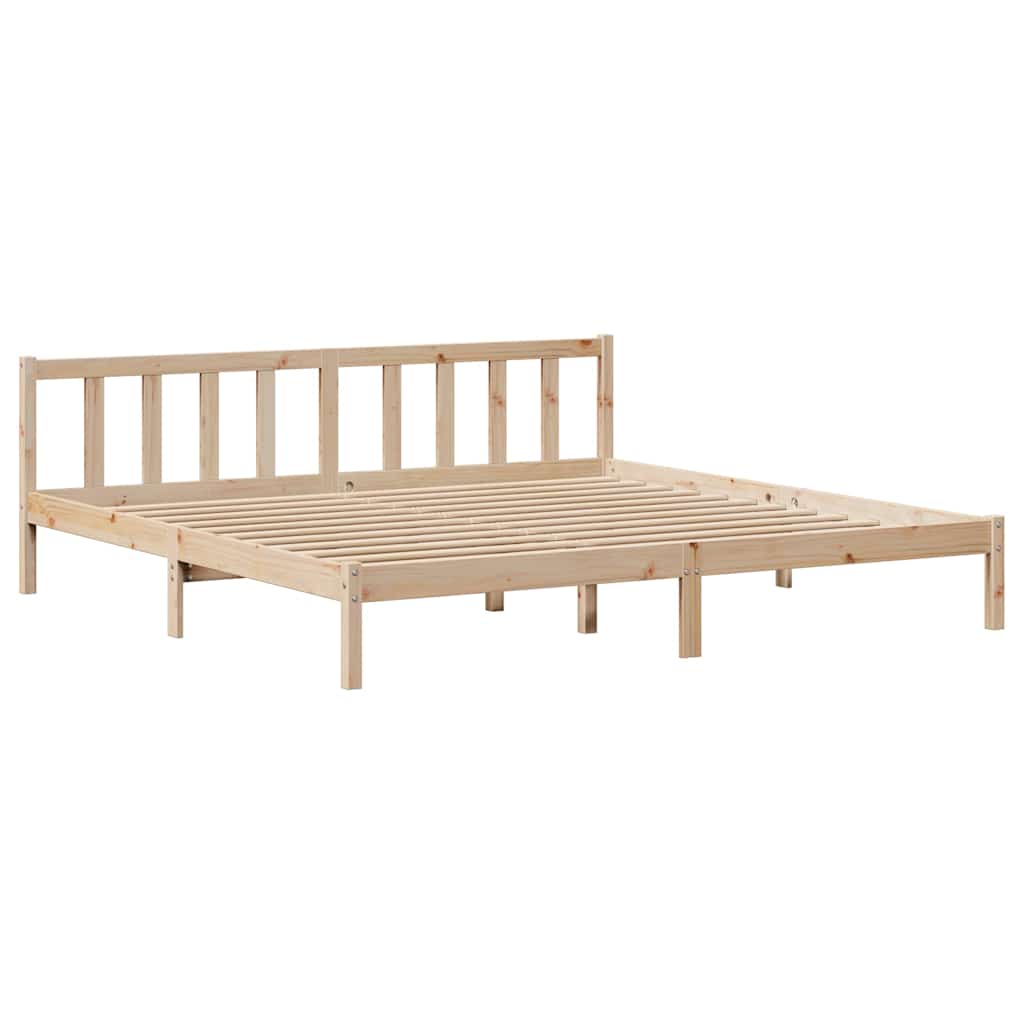 Cadre de lit sans matelas 200x200 cm bois massif de pin - XIOS