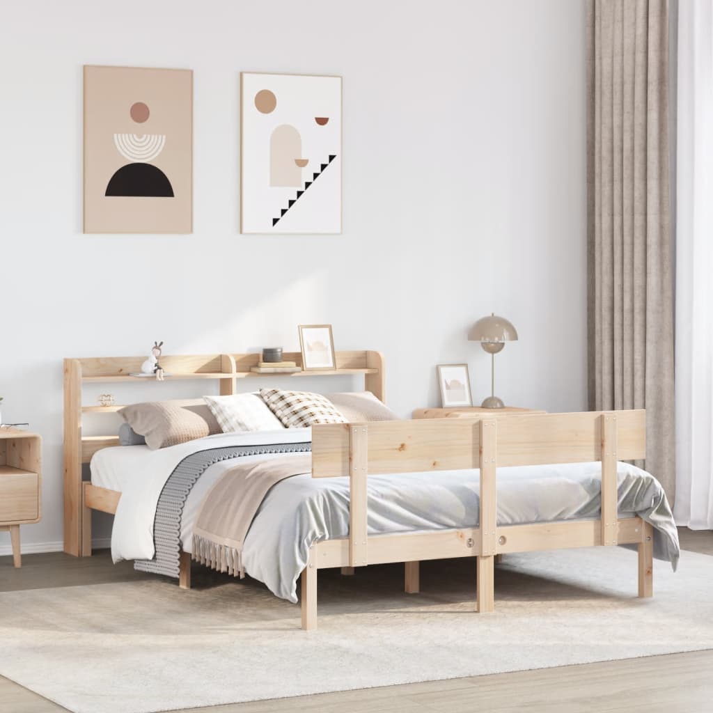 Cadre de lit sans matelas 120x190 cm bois de pin massif - XIOS