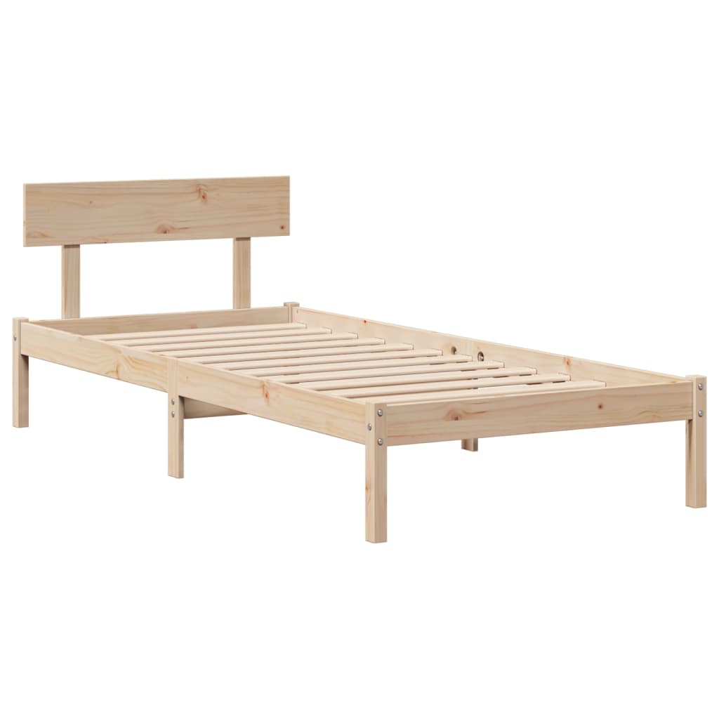 Cadre de lit sans matelas 90x200 cm bois de pin massif - XIOS