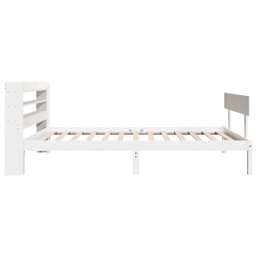 Cadre de lit sans matelas blanc 90x200 cm bois de pin massif - XIOS