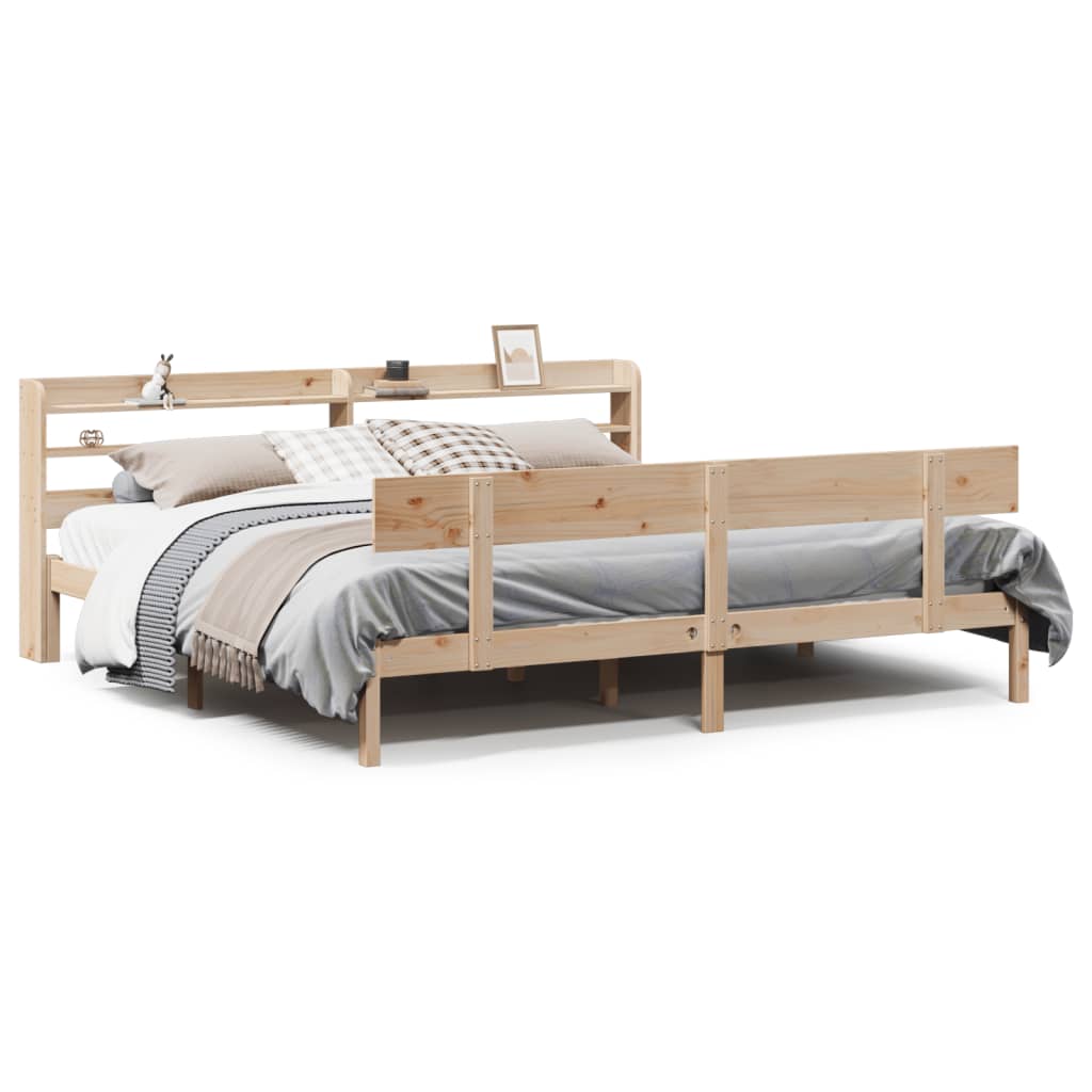 Cadre de lit sans matelas 180x200 cm bois massif de pin - XIOS