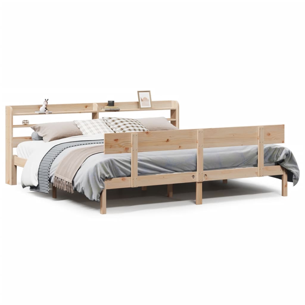 Cadre de lit sans matelas 200x200 cm bois massif de pin - XIOS