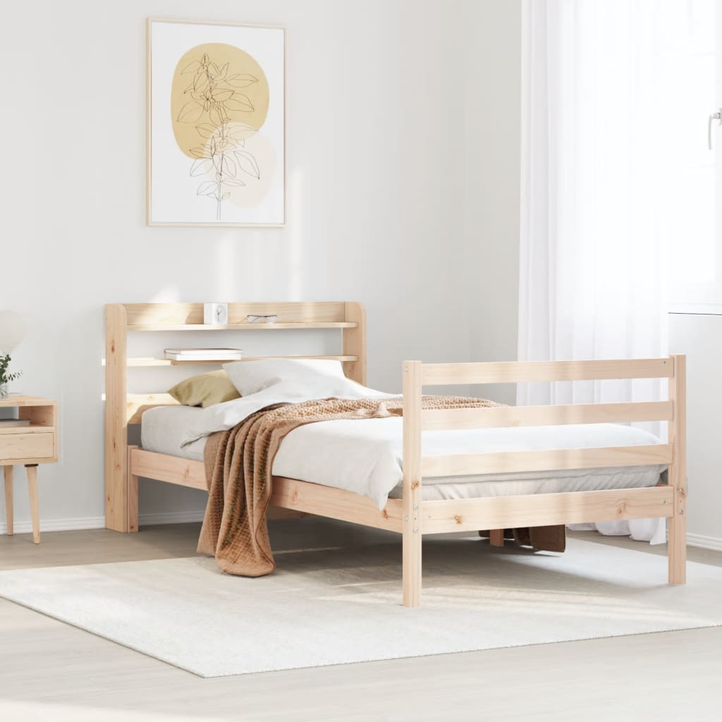 Cadre de lit avec tête de lit sans matelas 75x190 cm - XIOS