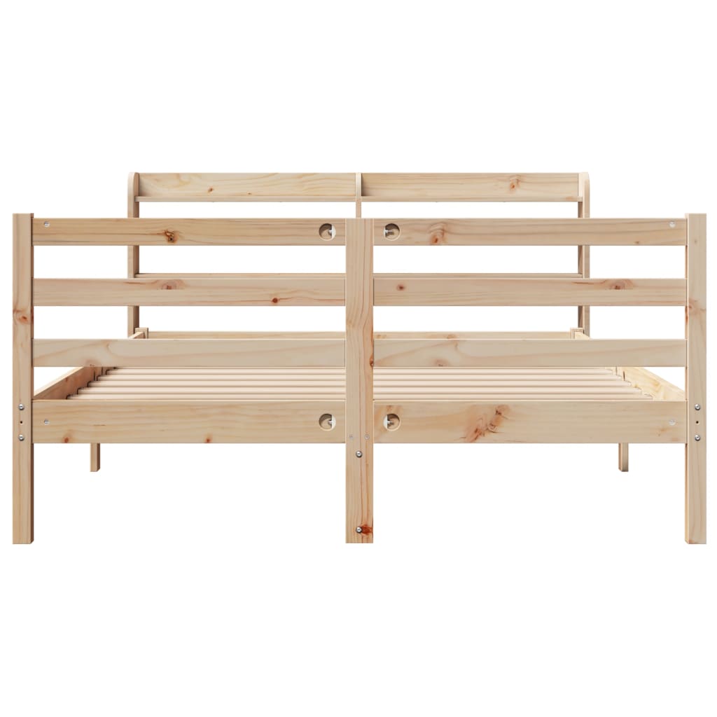 Cadre de lit et tête de lit sans matelas 135x190 cm - XIOS