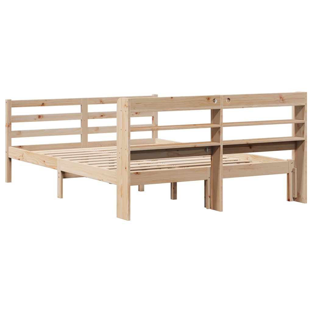 Cadre de lit et tête de lit sans matelas 135x190 cm - XIOS