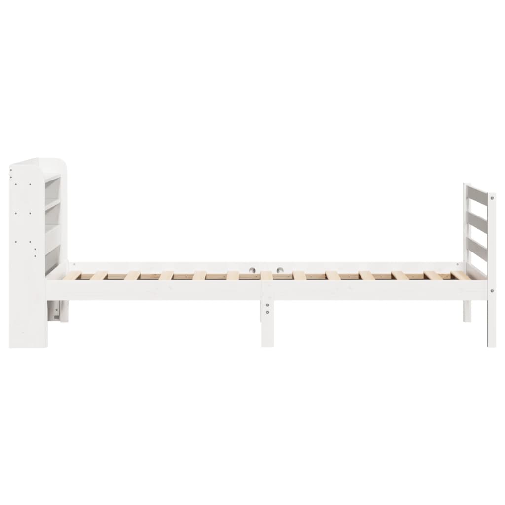 Cadre de lit avec tête de lit sans matelas blanc 100x200 cm - XIOS