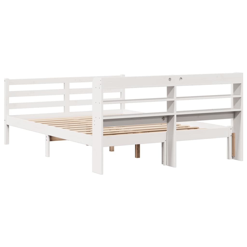 Cadre de lit avec tête de lit sans matelas blanc 120x200 cm - XIOS