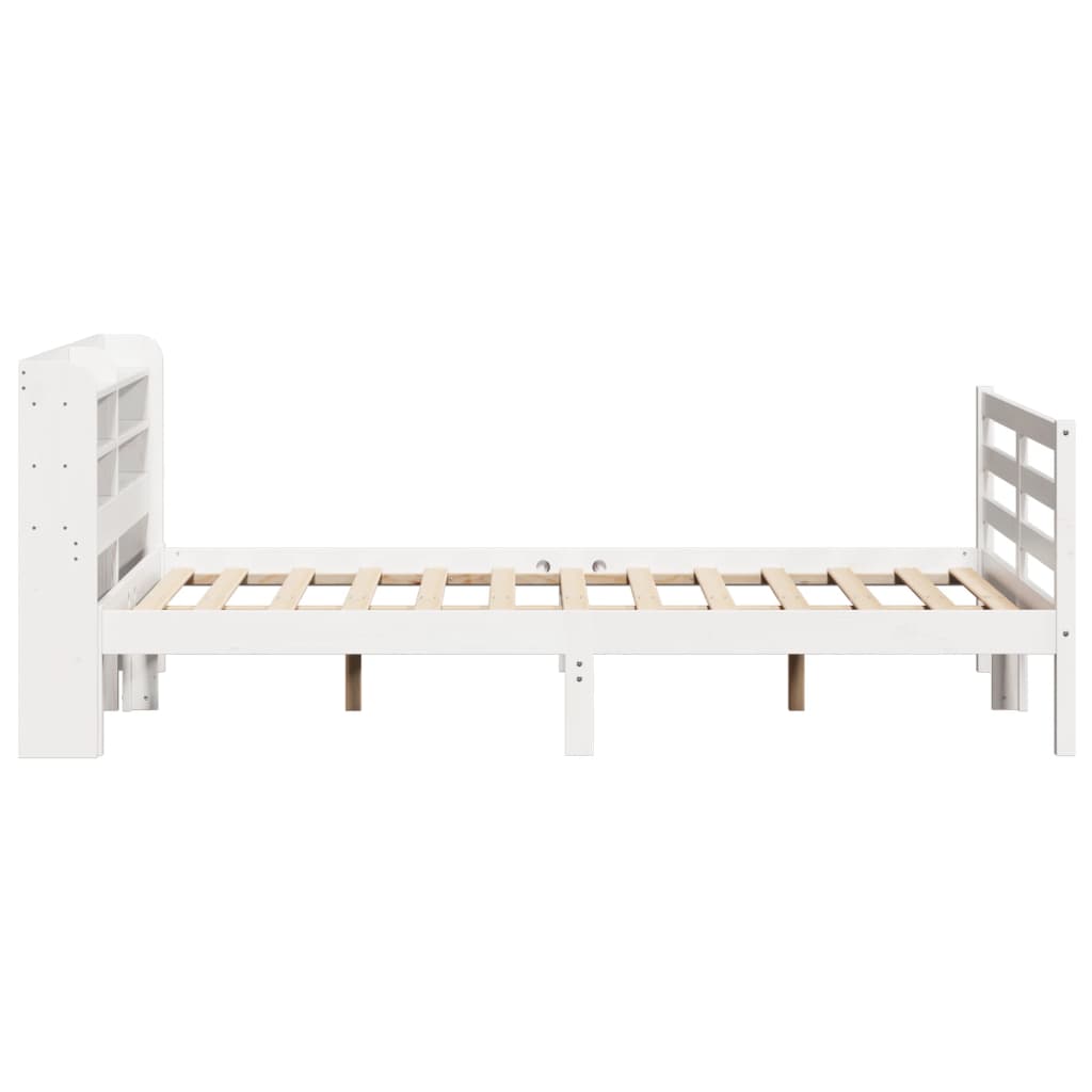 Cadre de lit avec tête de lit sans matelas blanc 140x200 cm - XIOS