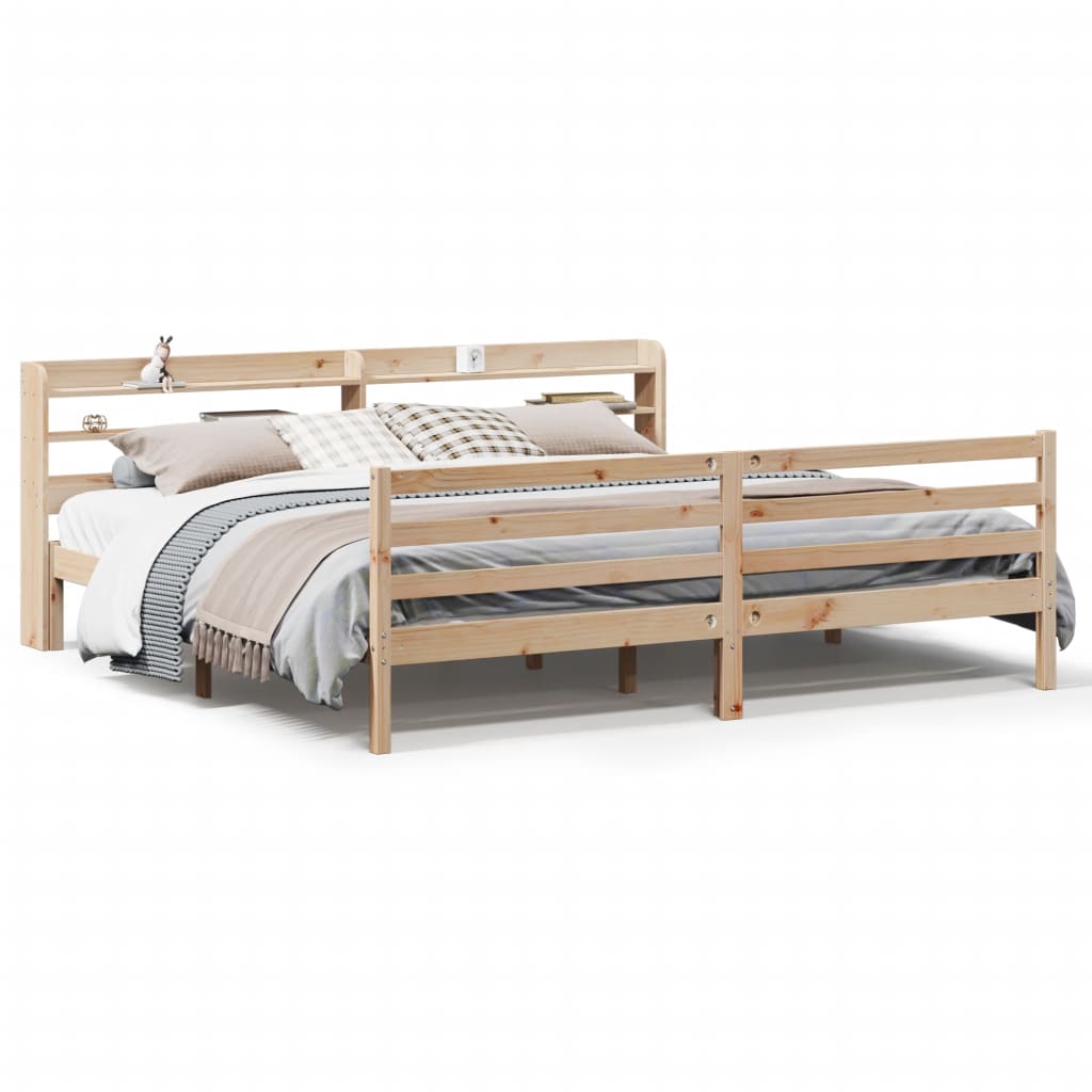 Cadre de lit avec tête de lit sans matelas 200x200 cm - XIOS