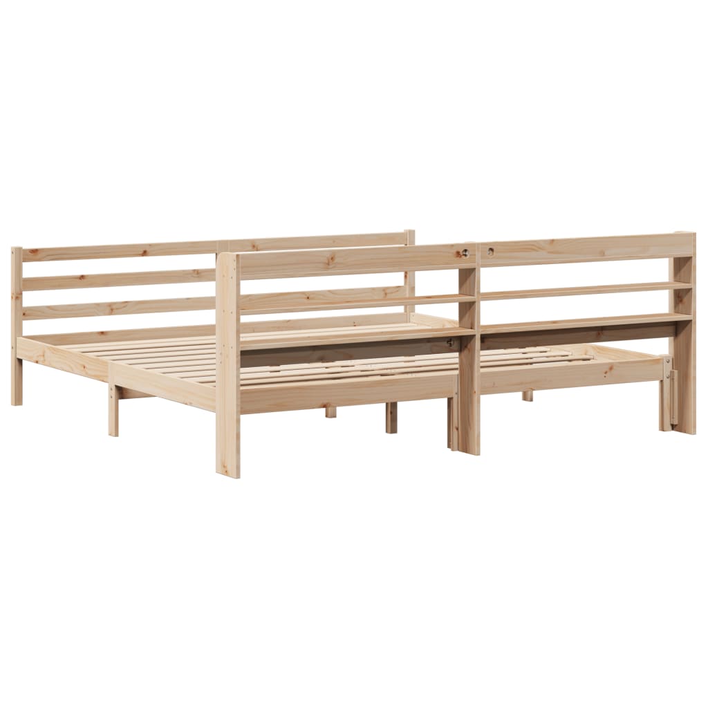Cadre de lit avec tête de lit sans matelas 200x200 cm - XIOS