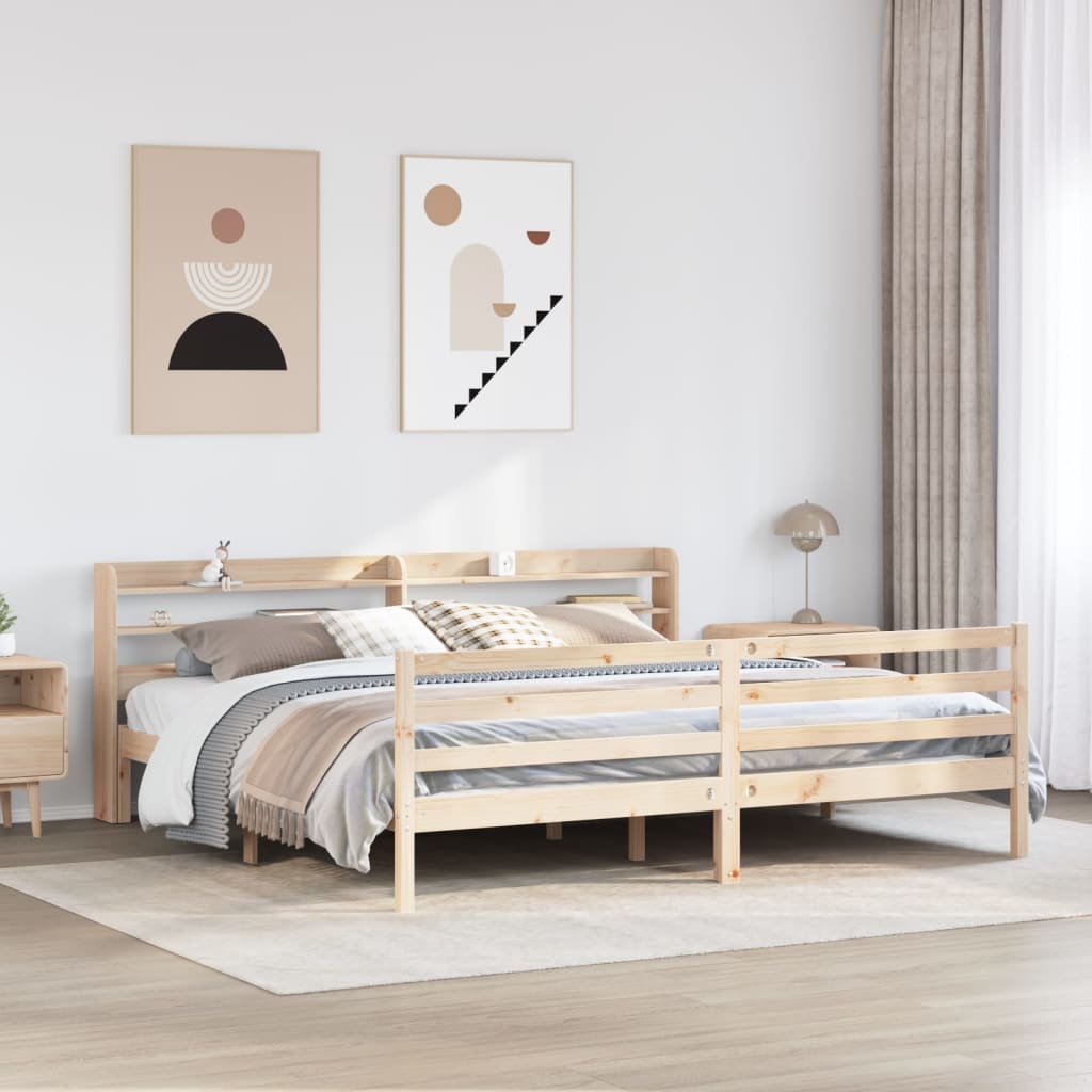 Cadre de lit avec tête de lit sans matelas 200x200 cm - XIOS