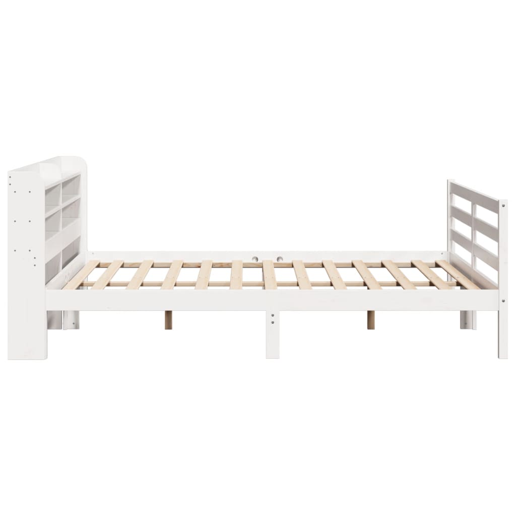 Cadre de lit avec tête de lit sans matelas blanc 200x200 cm - XIOS