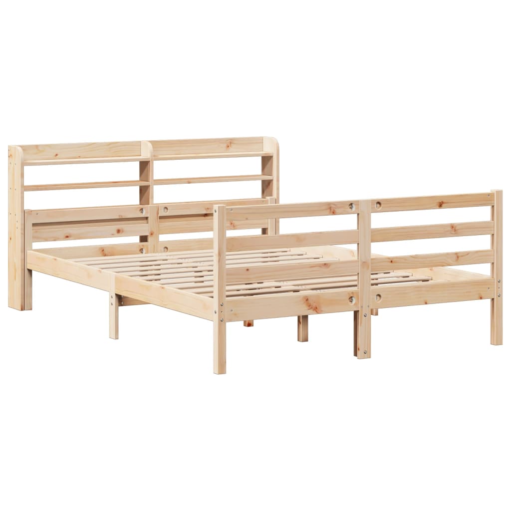 Cadre de lit et tête de lit sans matelas 135x190 cm - XIOS