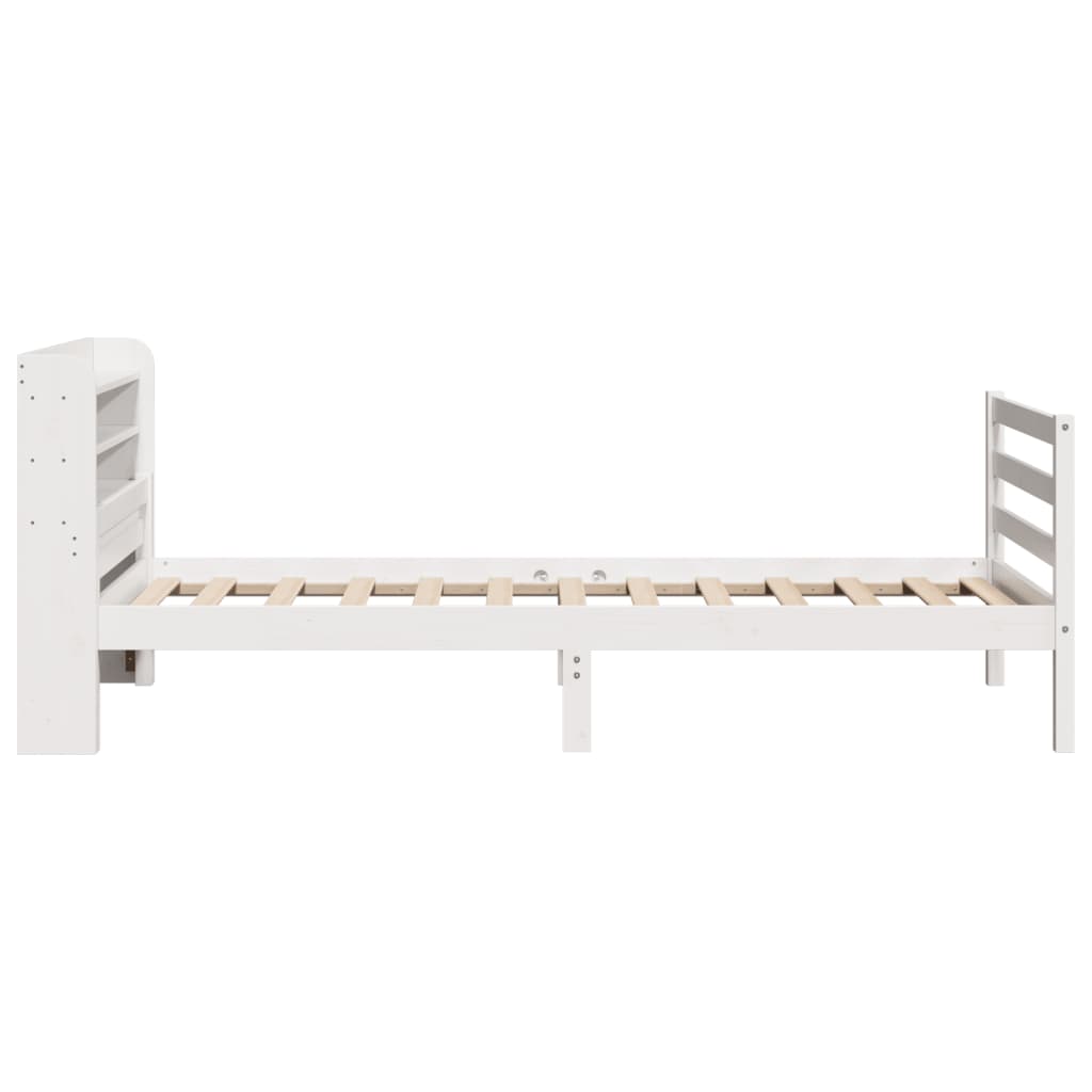 Cadre de lit avec tête de lit sans matelas blanc 100x200 cm - XIOS