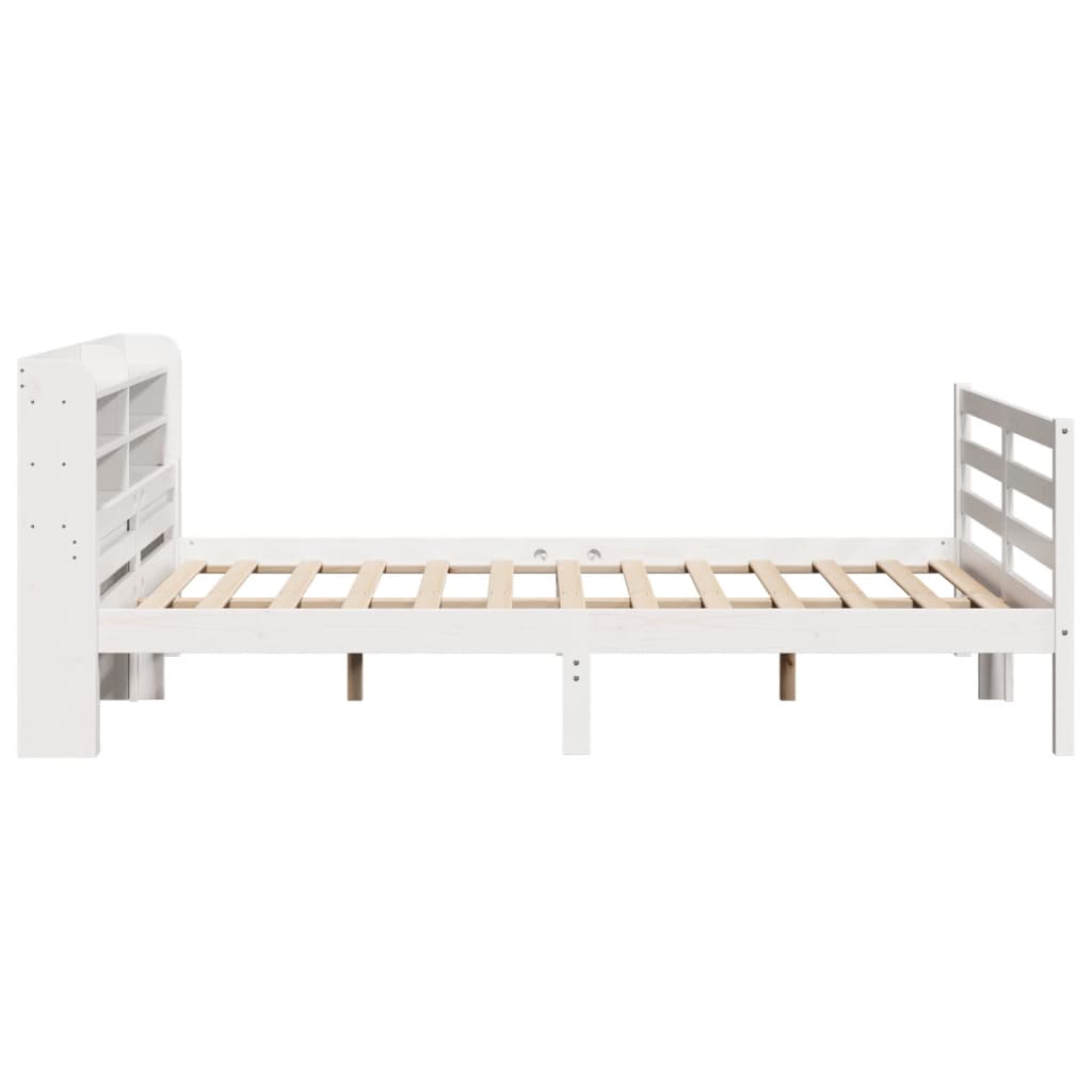 Cadre de lit avec tête de lit sans matelas blanc 140x200 cm - XIOS