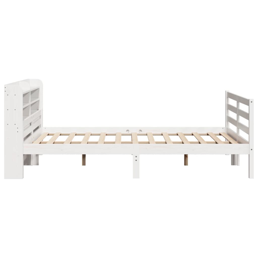 Cadre de lit avec tête de lit sans matelas blanc 150x200 cm - XIOS