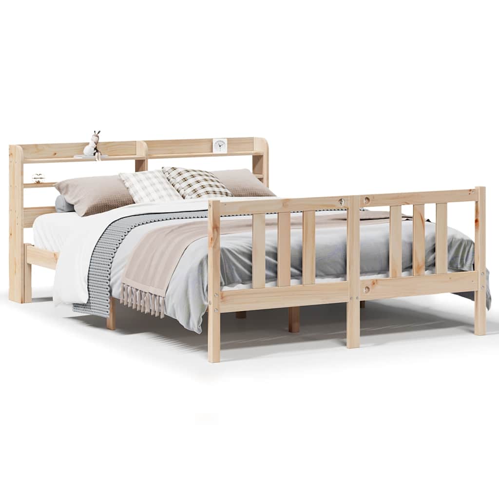 Cadre de lit et tête de lit sans matelas 135x190 cm - XIOS