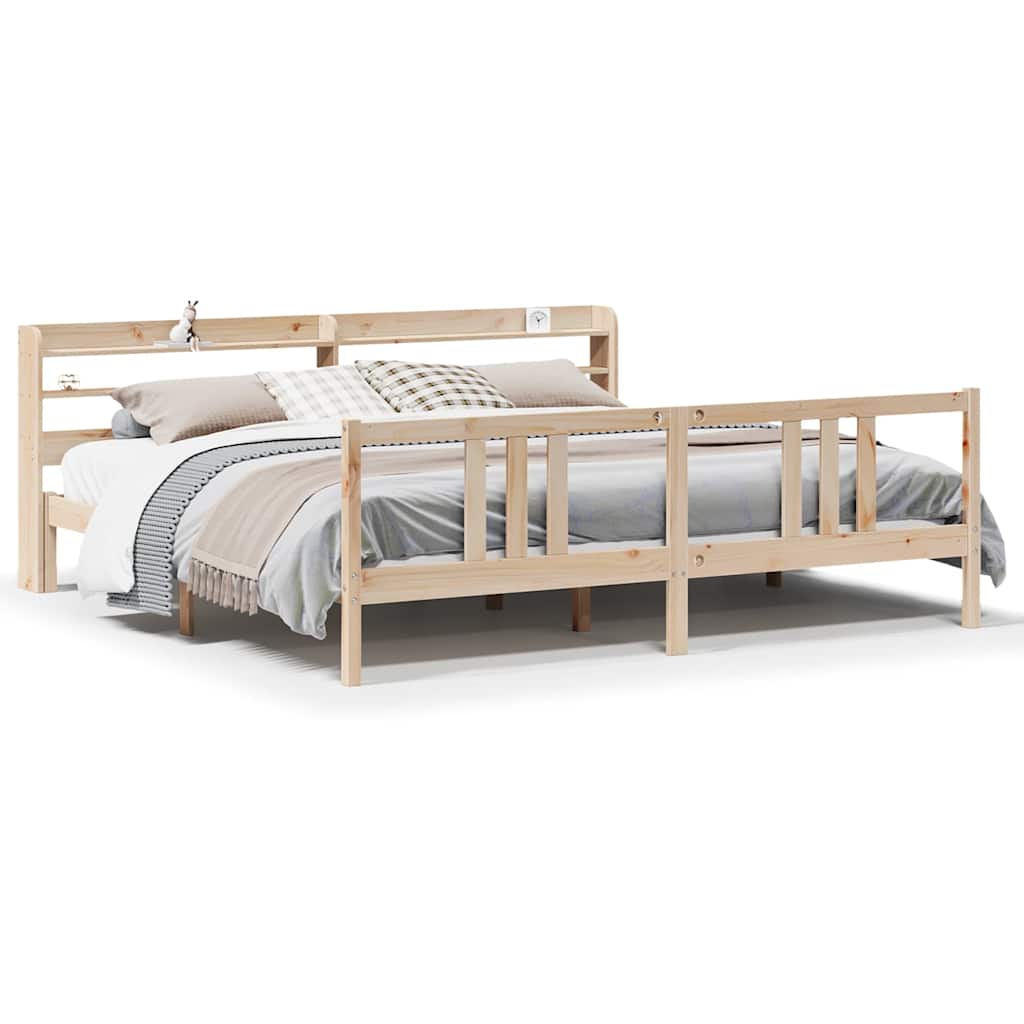 Cadre de lit avec tête de lit sans matelas 200x200 cm - XIOS