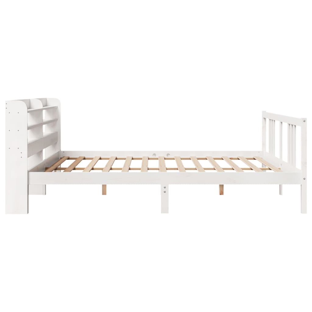 Cadre de lit avec tête de lit sans matelas blanc 200x200 cm - XIOS