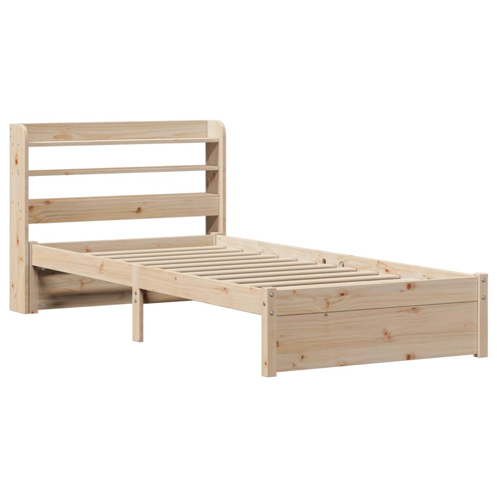 Cadre de lit avec tête de lit sans matelas 75x190 cm - XIOS