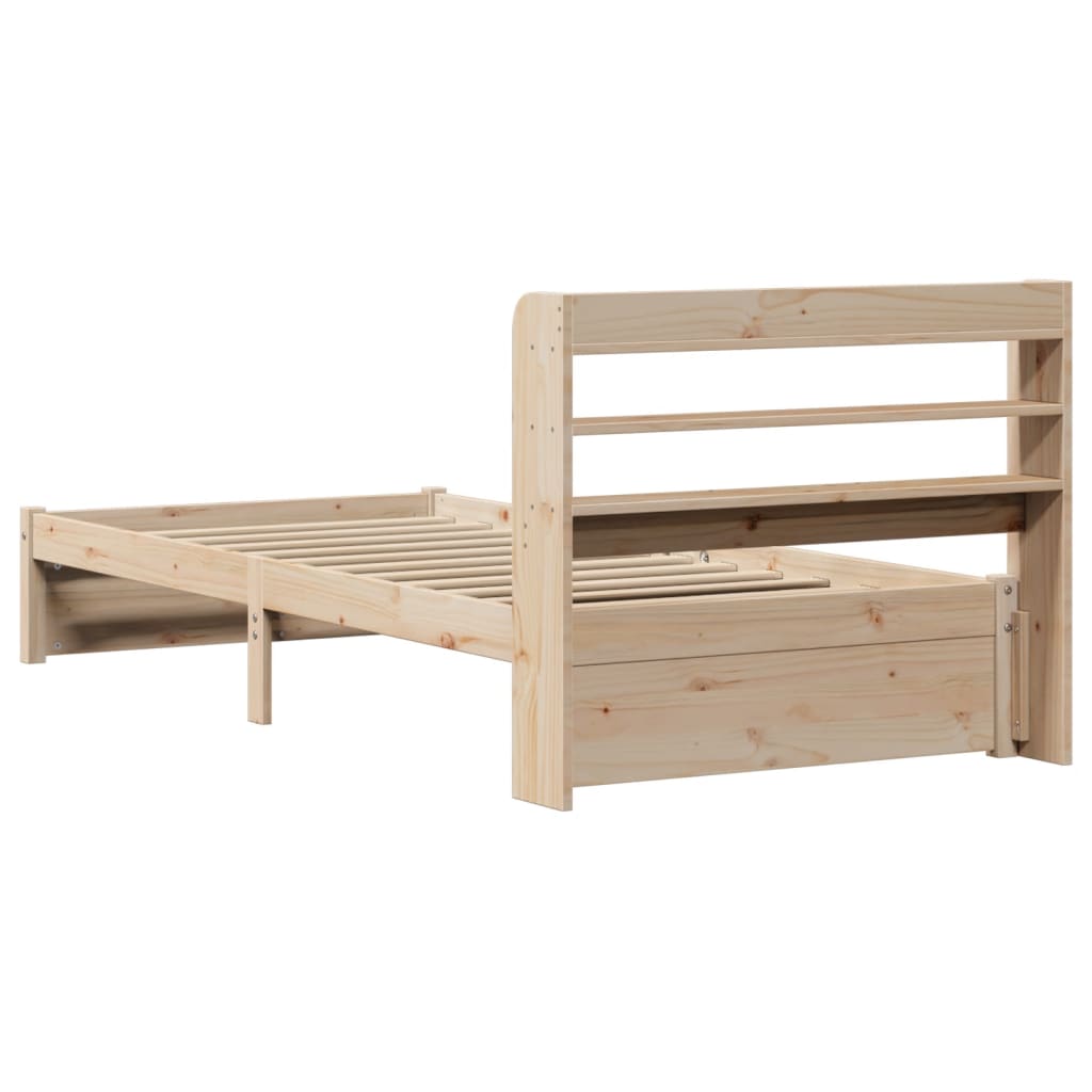 Cadre de lit avec tête de lit sans matelas 75x190 cm - XIOS