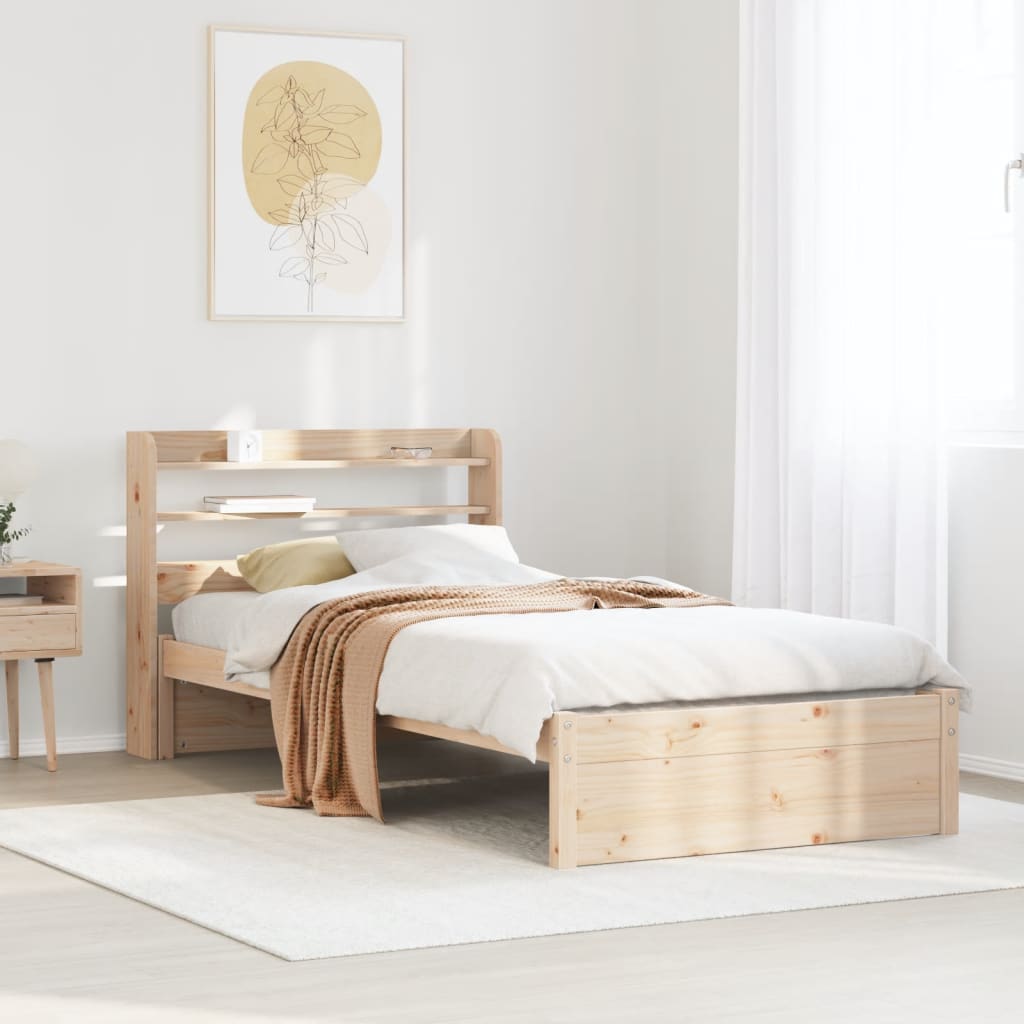 Cadre de lit avec tête de lit sans matelas 75x190 cm - XIOS
