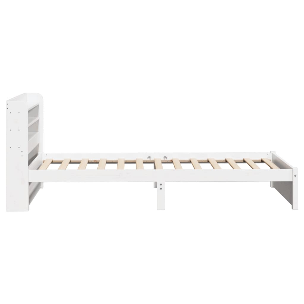 Cadre de lit avec tête de lit sans matelas blanc 100x200 cm - XIOS