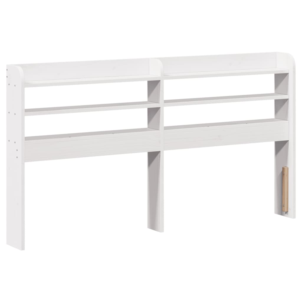 Cadre de lit et tête de lit sans matelas blanc 135x190 cm - XIOS