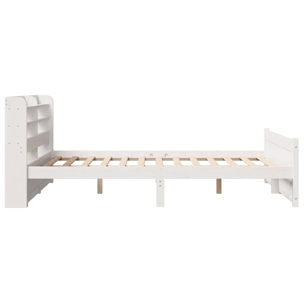 Cadre de lit avec tête de lit sans matelas blanc 150x200 cm - XIOS