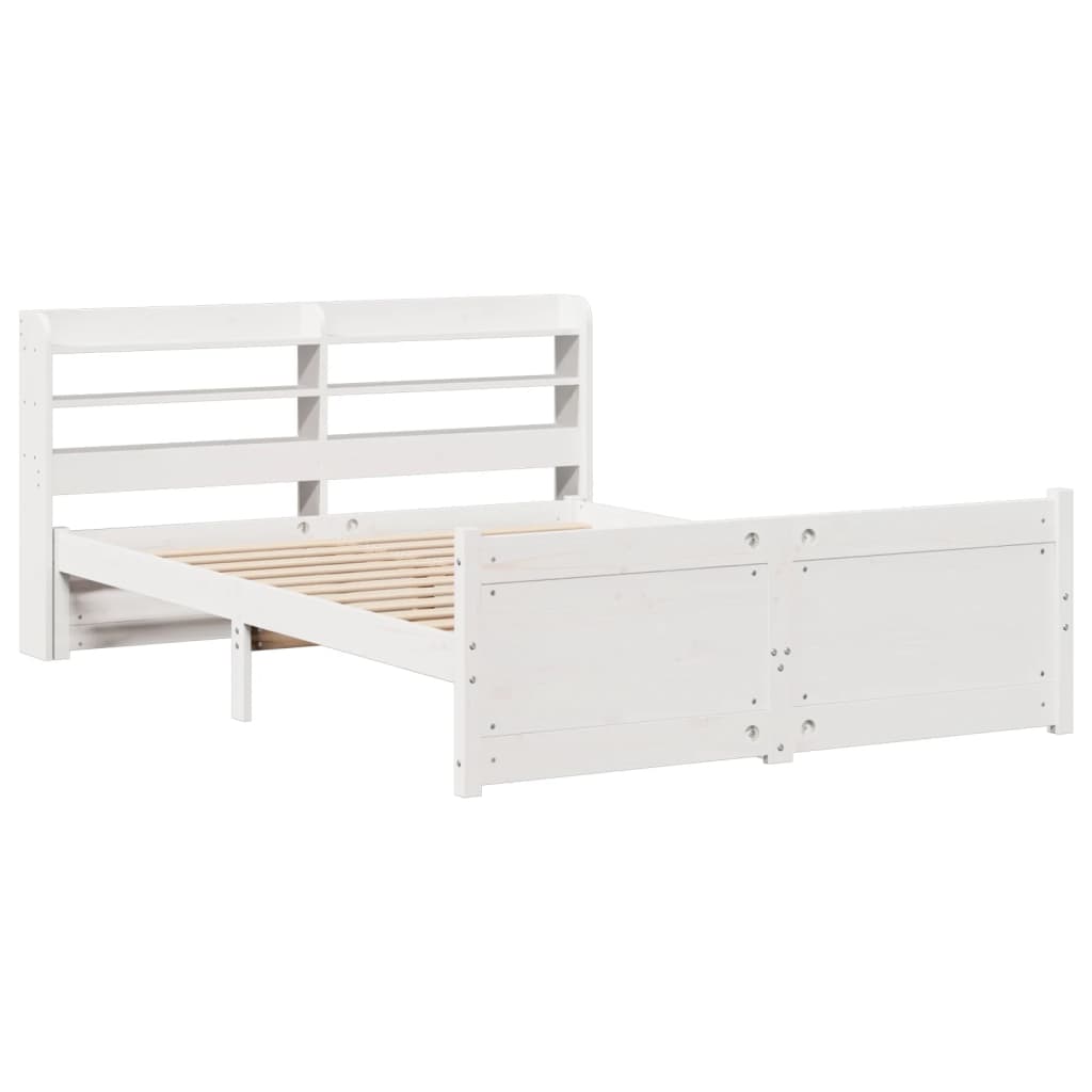 Cadre de lit avec tête de lit sans matelas blanc 160x200 cm - XIOS