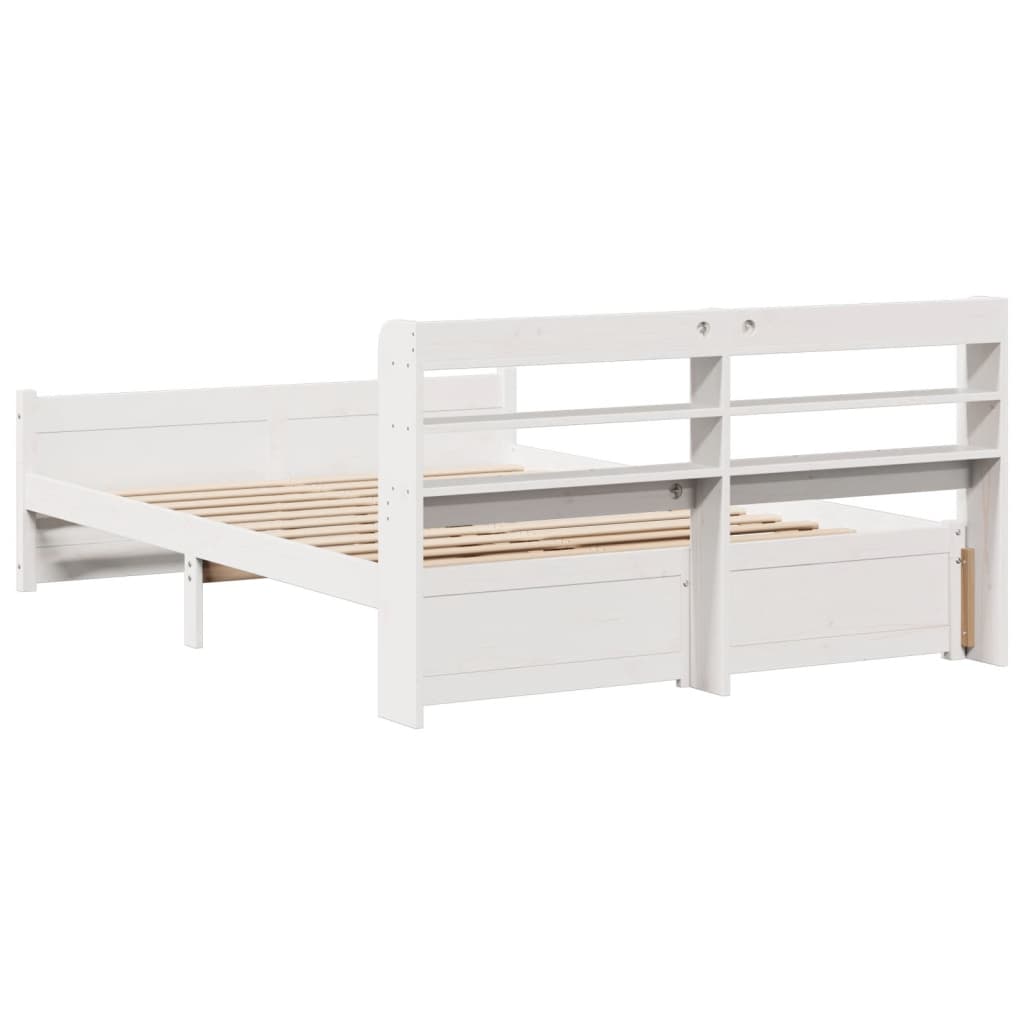 Cadre de lit avec tête de lit sans matelas blanc 160x200 cm - XIOS