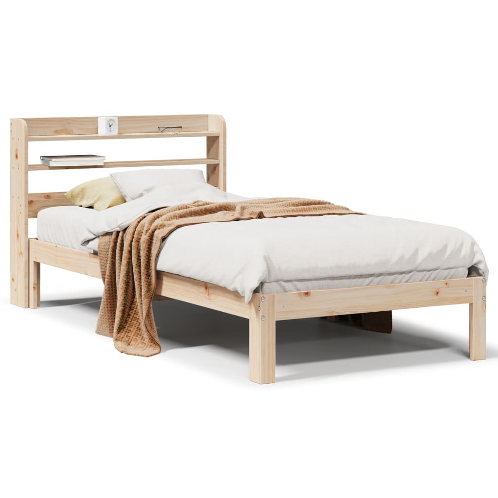 Cadre de lit avec tête de lit sans matelas 75x190 cm - XIOS