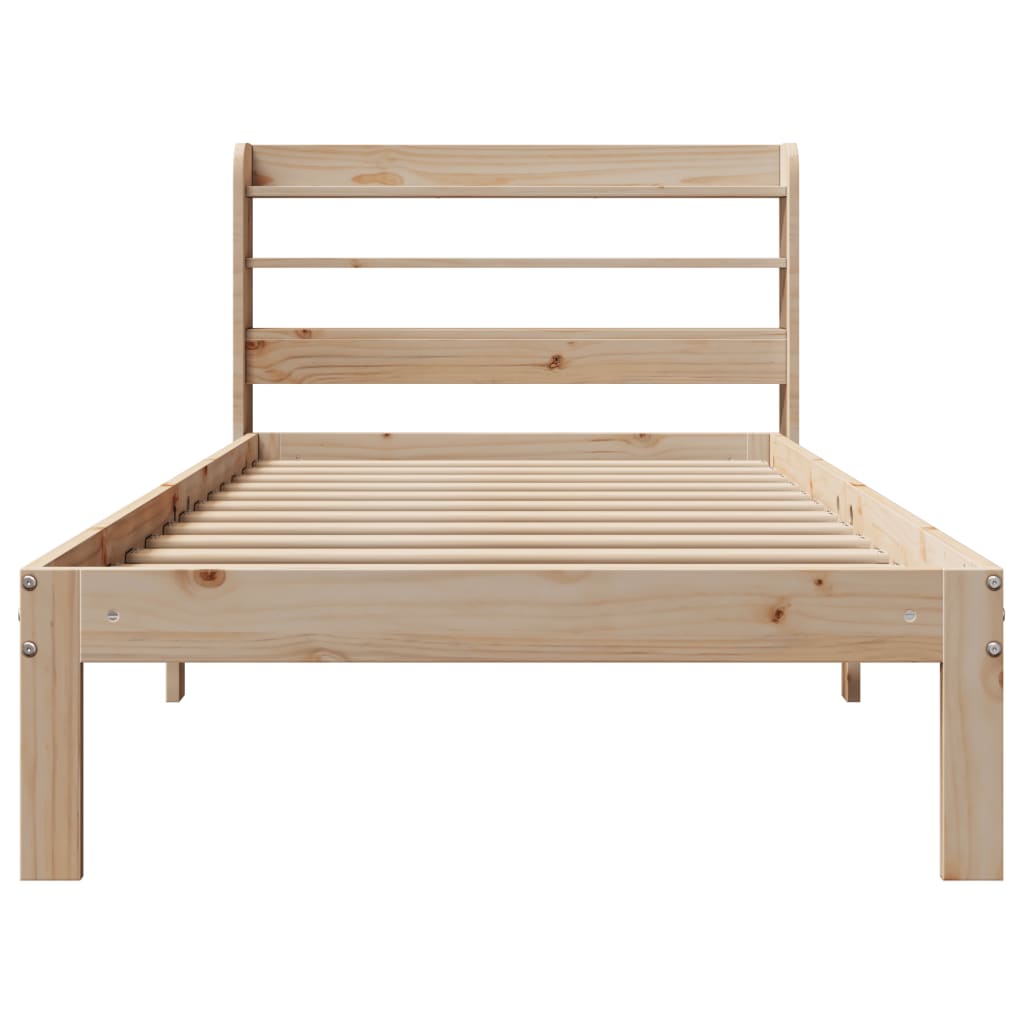 Cadre de lit avec tête de lit sans matelas 75x190 cm - XIOS